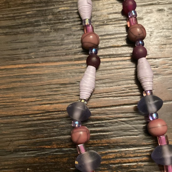 Handmade purple wisdom necklace - Picture 4 of 4